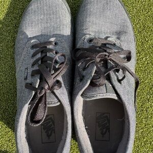 Vans Men's Charcoal Canvas Skate Sneakers Size 11.5